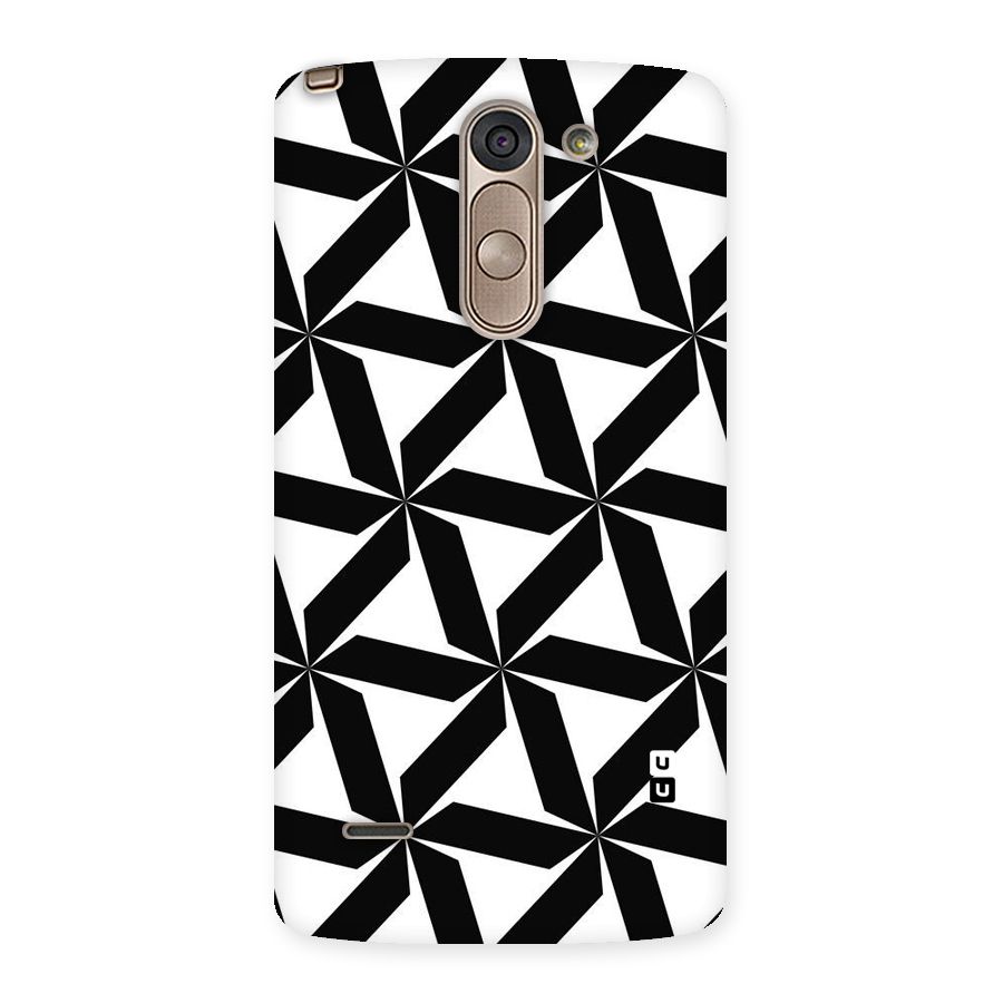 Black White Fan Design Back Case for LG G3 Stylus