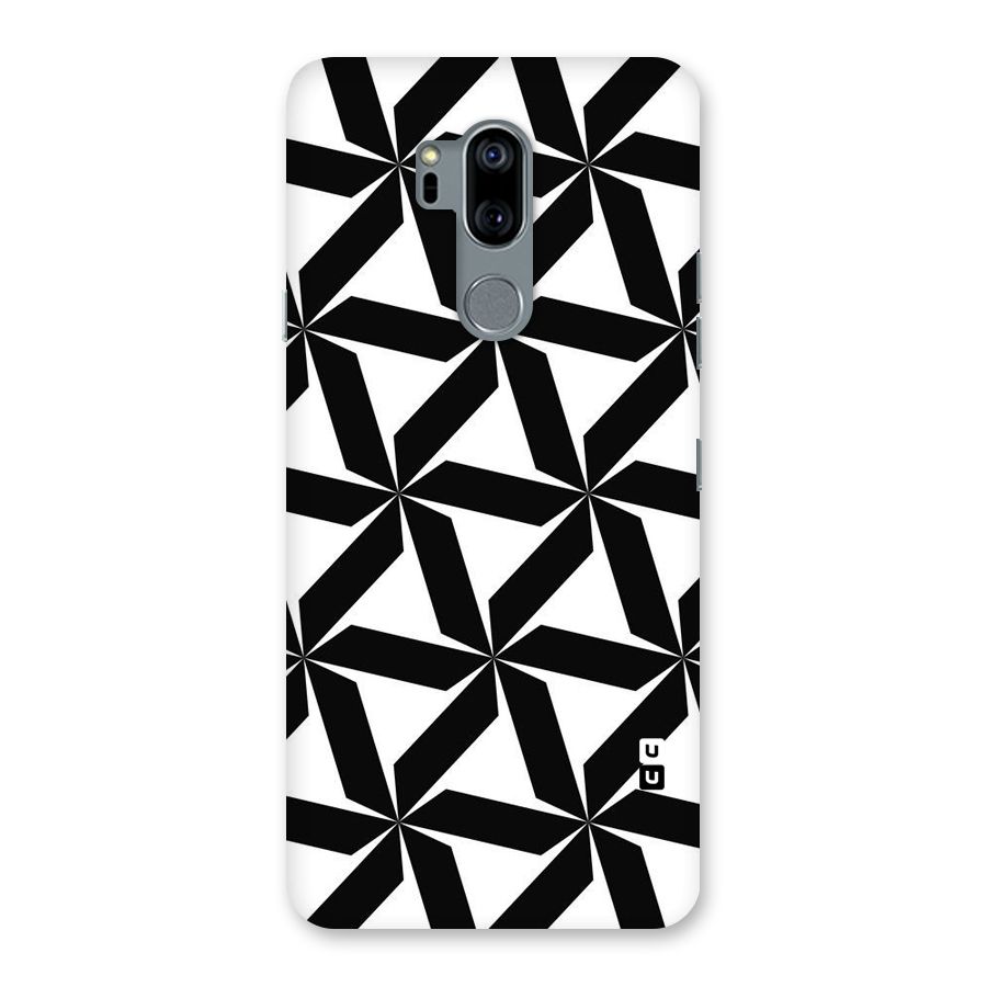 Black White Fan Design Back Case for LG G7