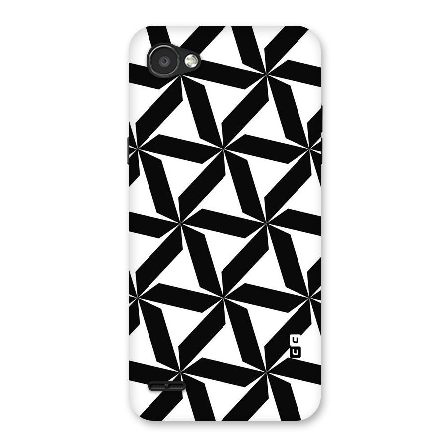 Black White Fan Design Back Case for LG Q6