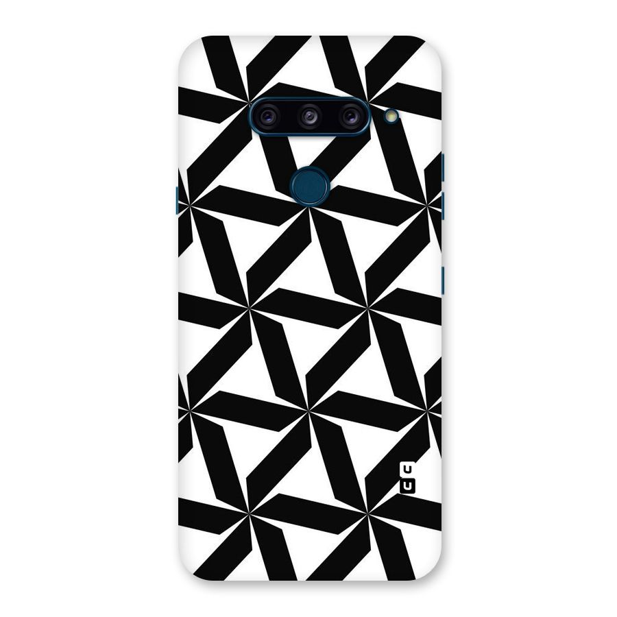 Black White Fan Design Back Case for LG  V40 ThinQ