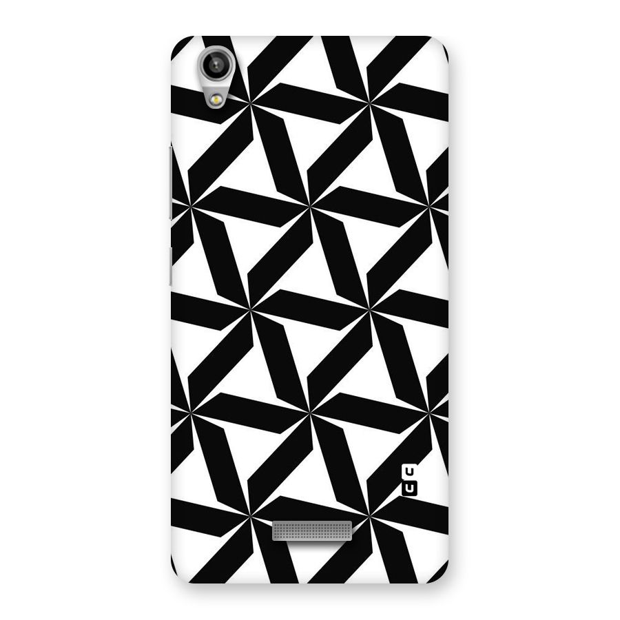 Black White Fan Design Back Case for Lava-Pixel-V1