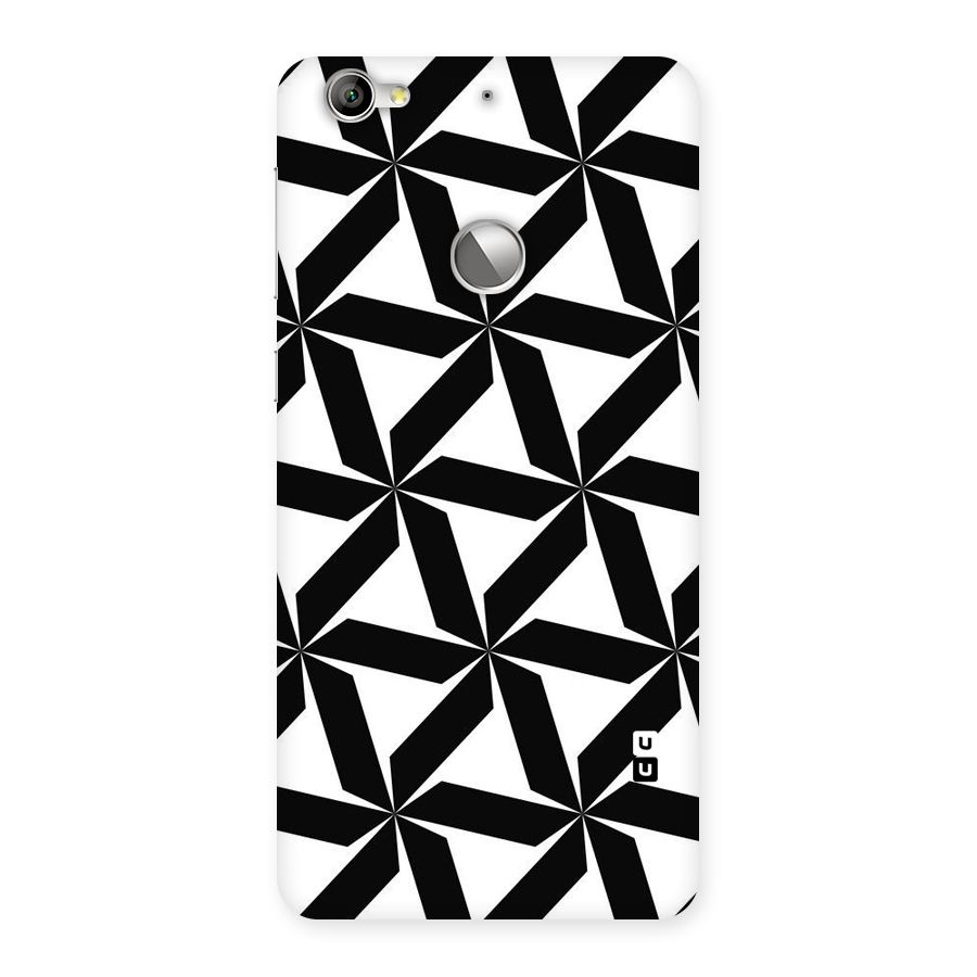 Black White Fan Design Back Case for LeTV Le 1s