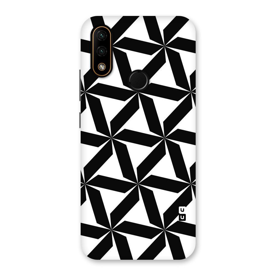 Black White Fan Design Back Case for Lenovo A6 Note