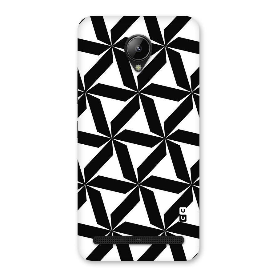 Black White Fan Design Back Case for Lenovo C2