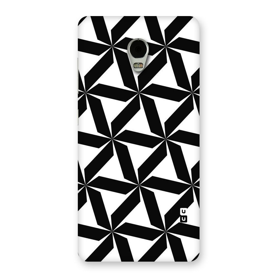 Black White Fan Design Back Case for Lenovo Vibe P1