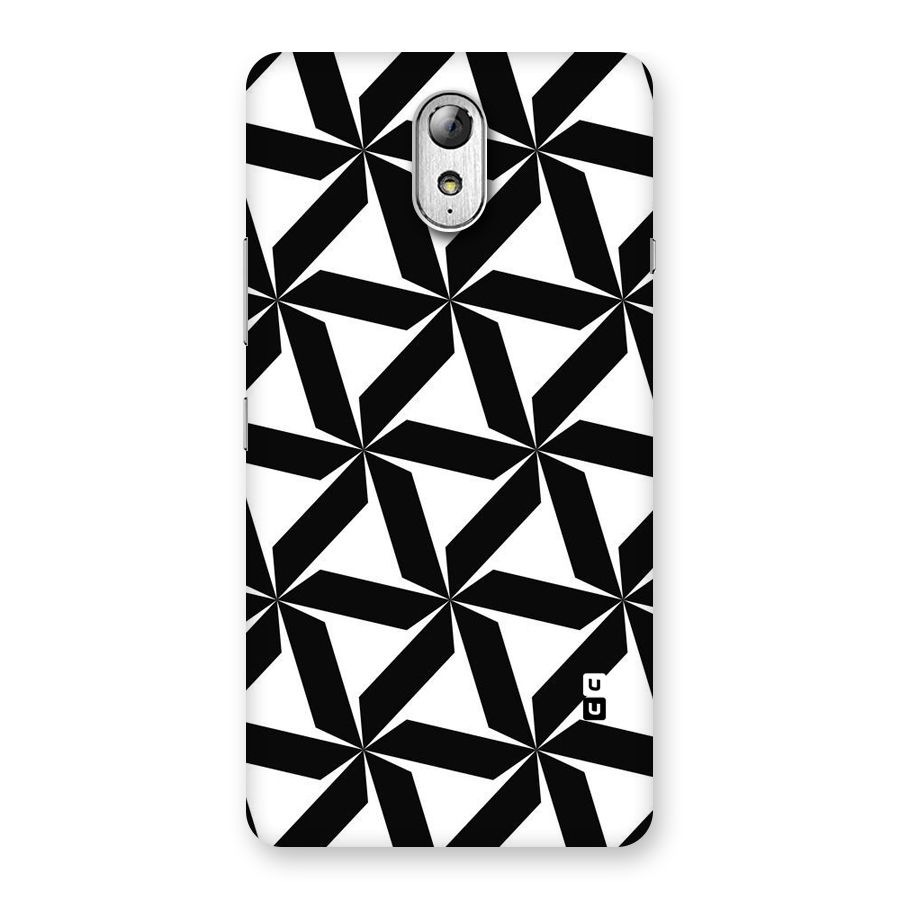 Black White Fan Design Back Case for Lenovo Vibe P1M