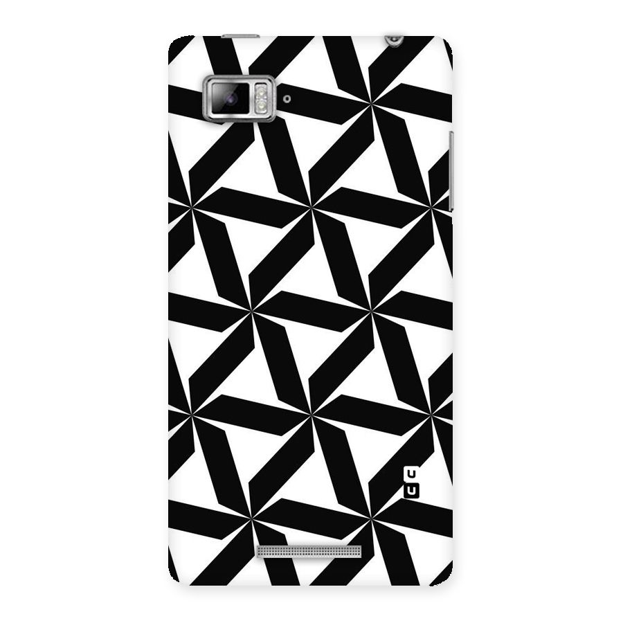 Black White Fan Design Back Case for Lenovo Vibe Z K910