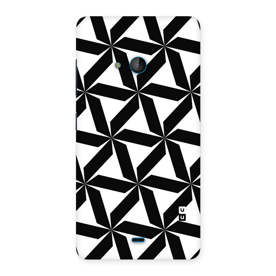 Black White Fan Design Back Case for Lumia 540