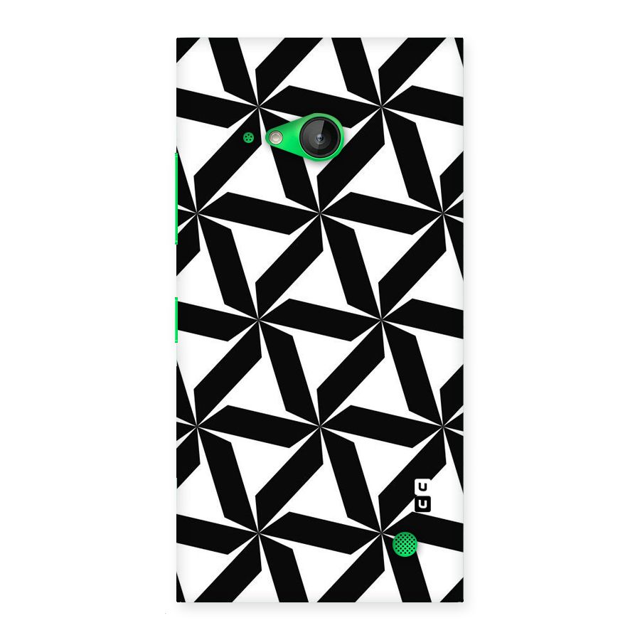 Black White Fan Design Back Case for Lumia 730