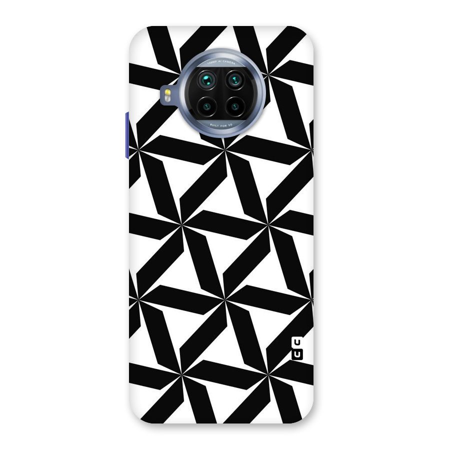 Black White Fan Design Back Case for Mi 10i