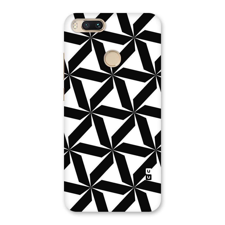 Black White Fan Design Back Case for Mi A1