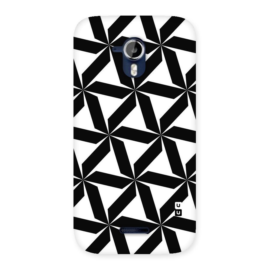 Black White Fan Design Back Case for Micromax Canvas Magnus A117