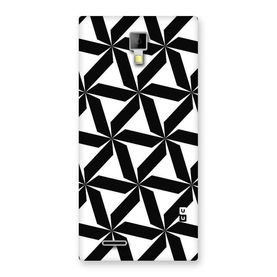 Black White Fan Design Back Case for Micromax Canvas Xpress A99