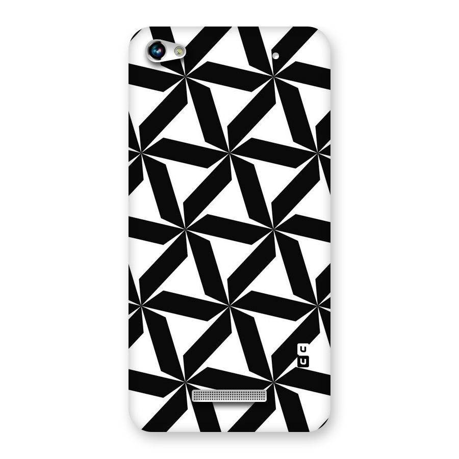 Black White Fan Design Back Case for Micromax Hue 2