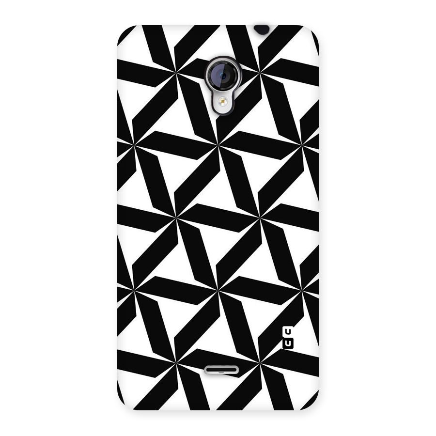 Black White Fan Design Back Case for Micromax Unite 2 A106