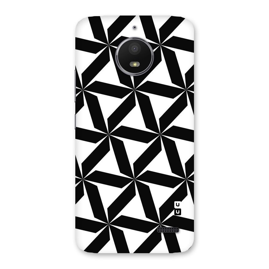Black White Fan Design Back Case for Moto E4