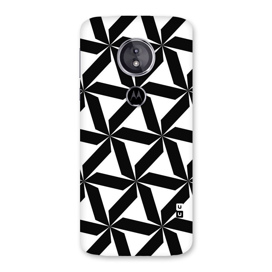 Black White Fan Design Back Case for Moto E5