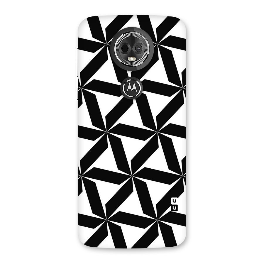 Black White Fan Design Back Case for Moto E5 Plus