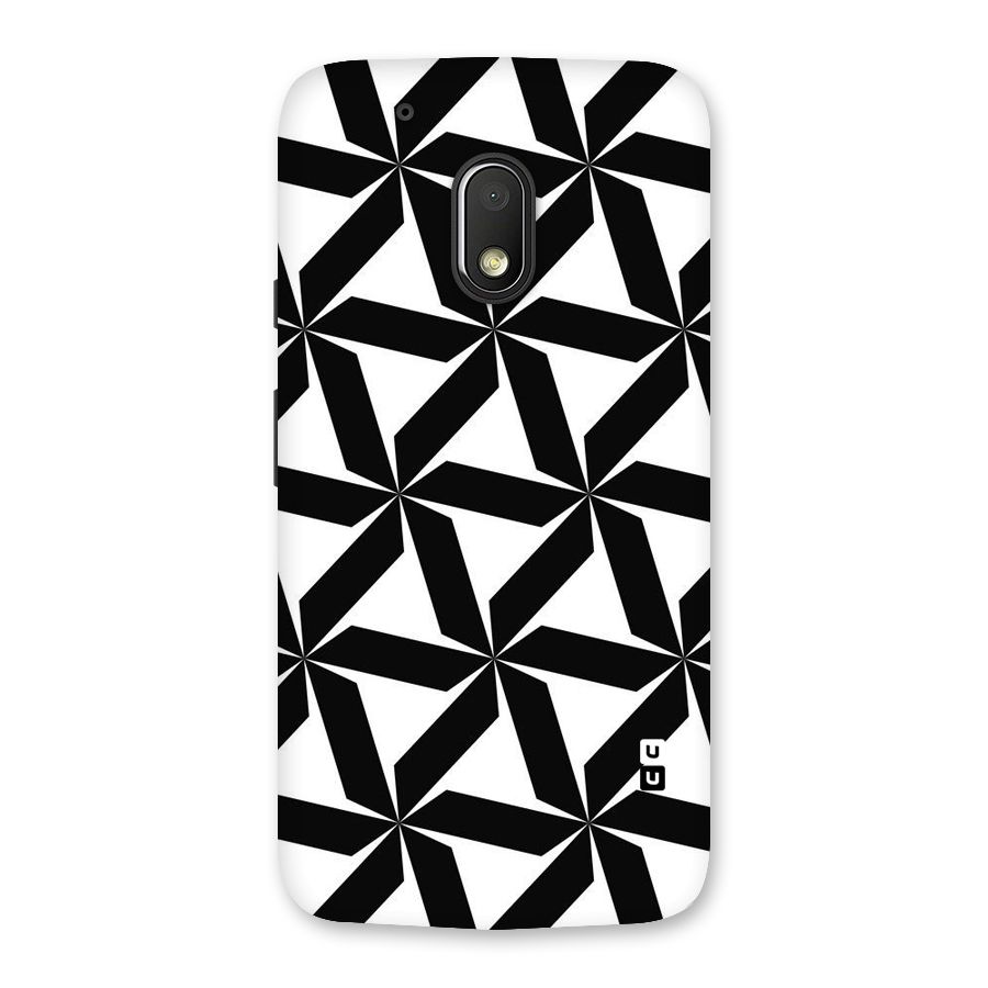 Black White Fan Design Back Case for Moto G4 Play