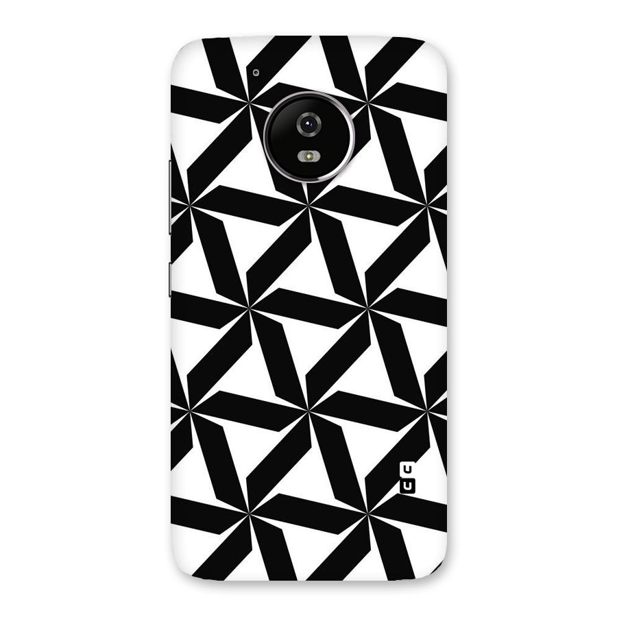 Black White Fan Design Back Case for Moto G5