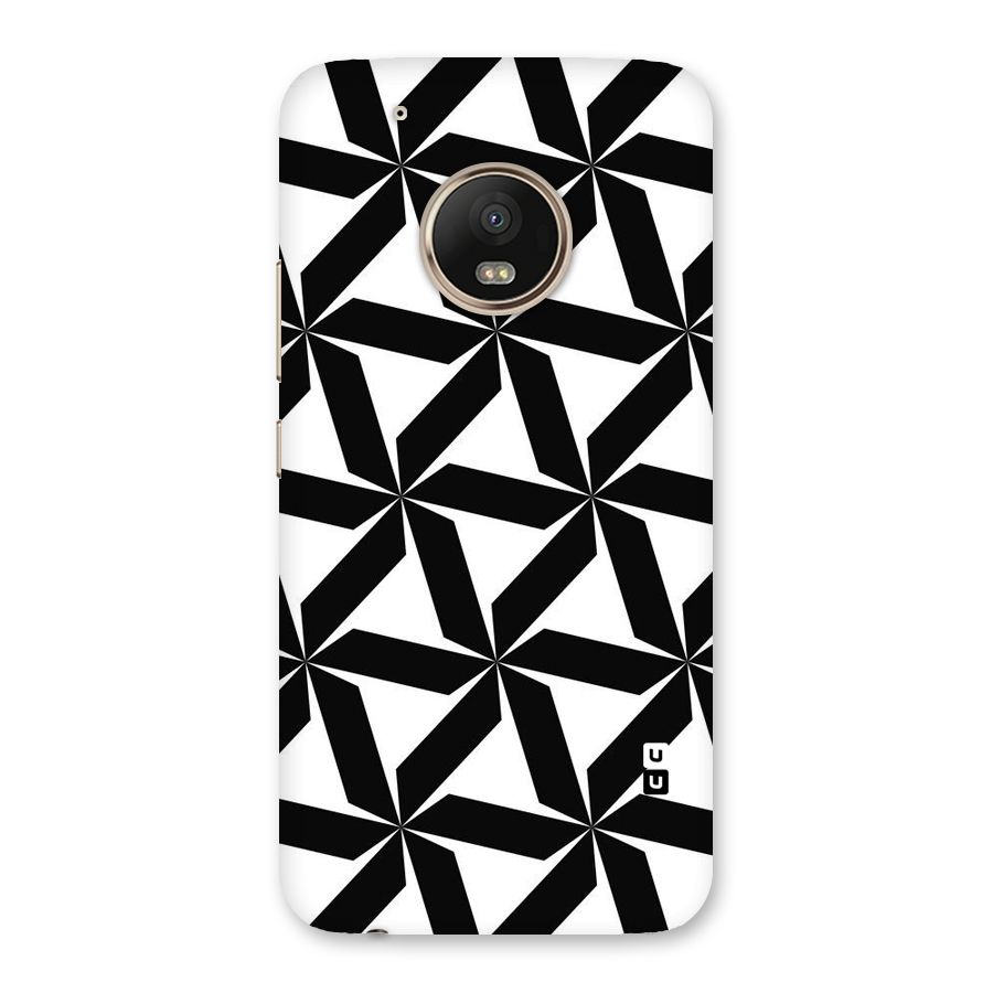 Black White Fan Design Back Case for Moto G5 Plus