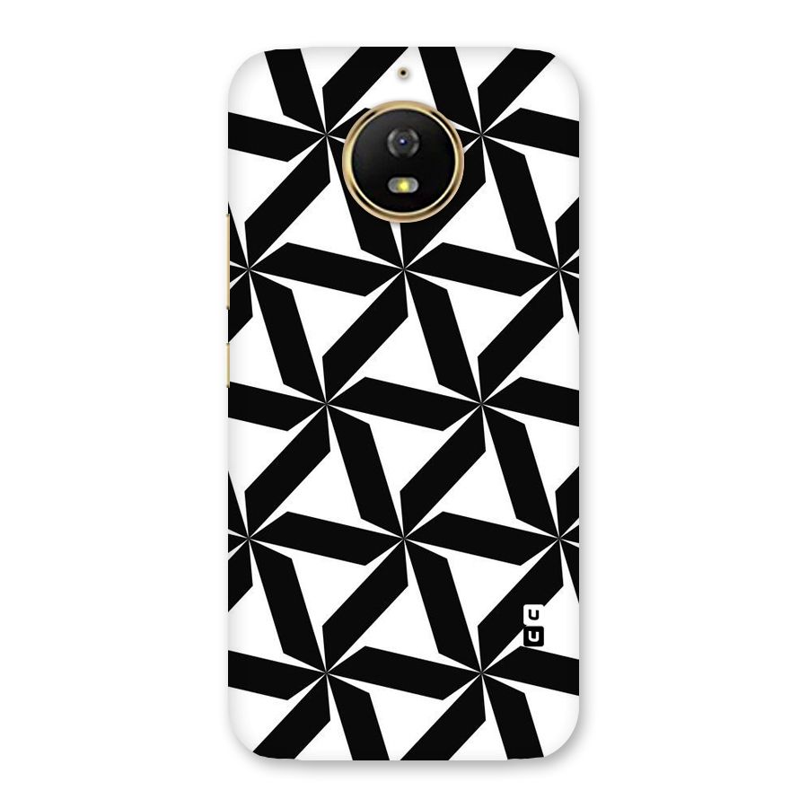 Black White Fan Design Back Case for Moto G5s