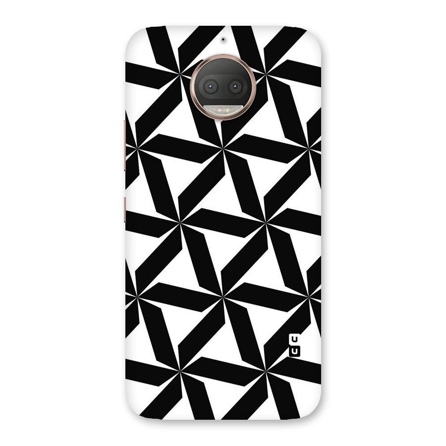 Black White Fan Design Back Case for Moto G5s Plus