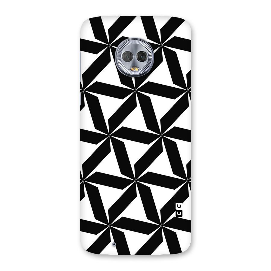 Black White Fan Design Back Case for Moto G6