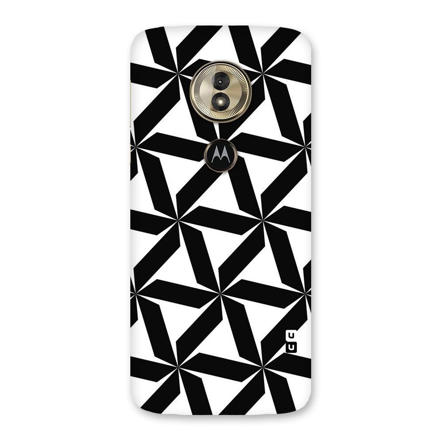 Black White Fan Design Back Case for Moto G6 Play