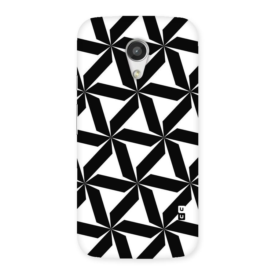 Black White Fan Design Back Case for Moto G 2nd Gen
