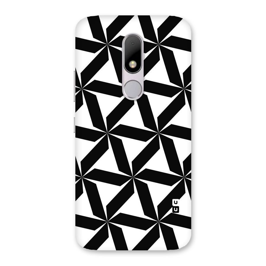 Black White Fan Design Back Case for Moto M