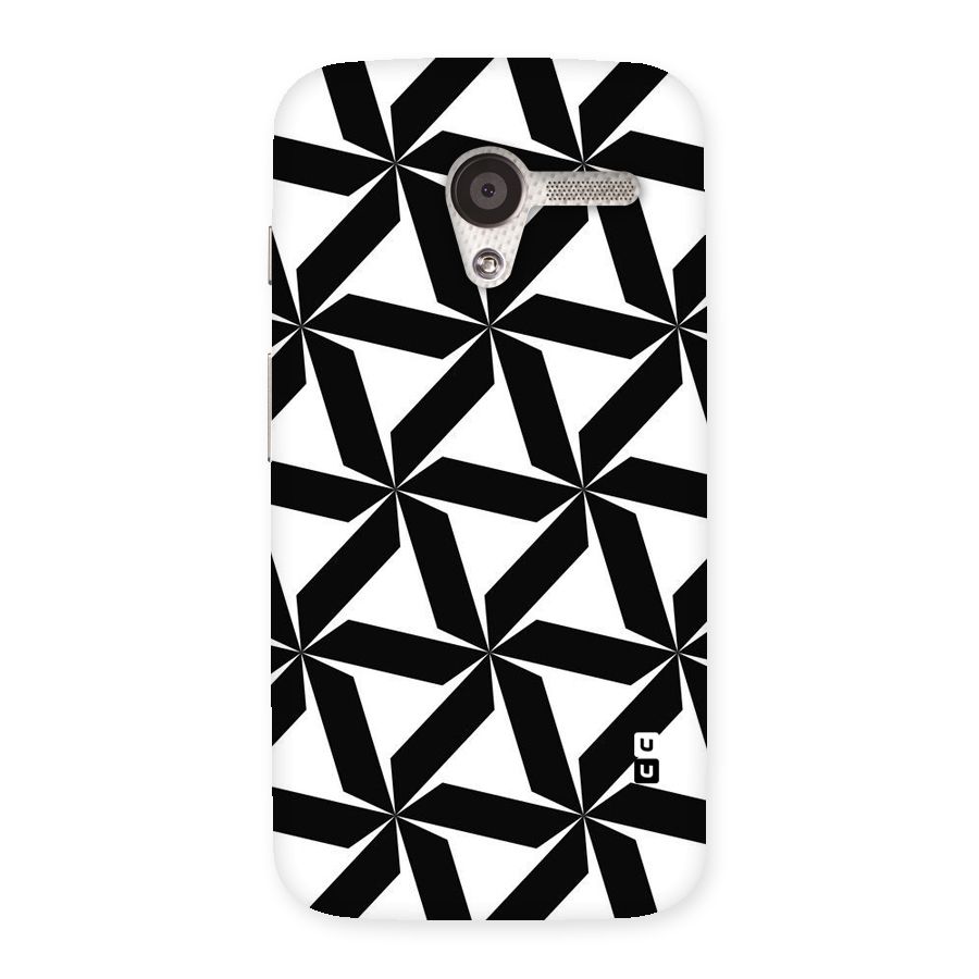 Black White Fan Design Back Case for Moto X