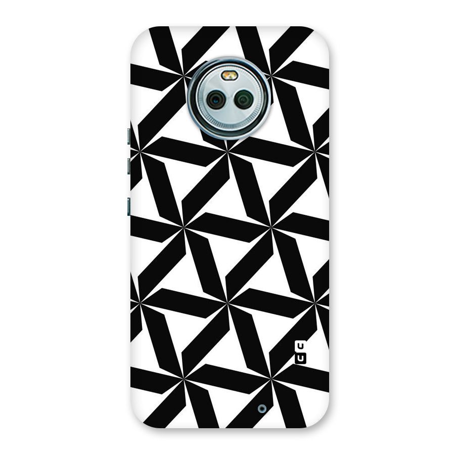 Black White Fan Design Back Case for Moto X4