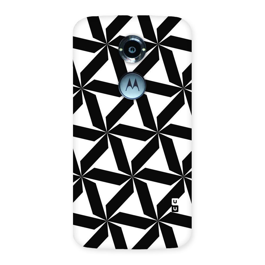 Black White Fan Design Back Case for Moto X 2nd Gen