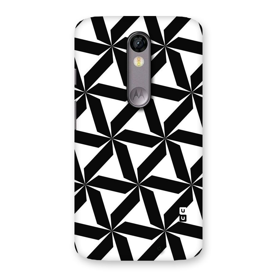 Black White Fan Design Back Case for Moto X Force