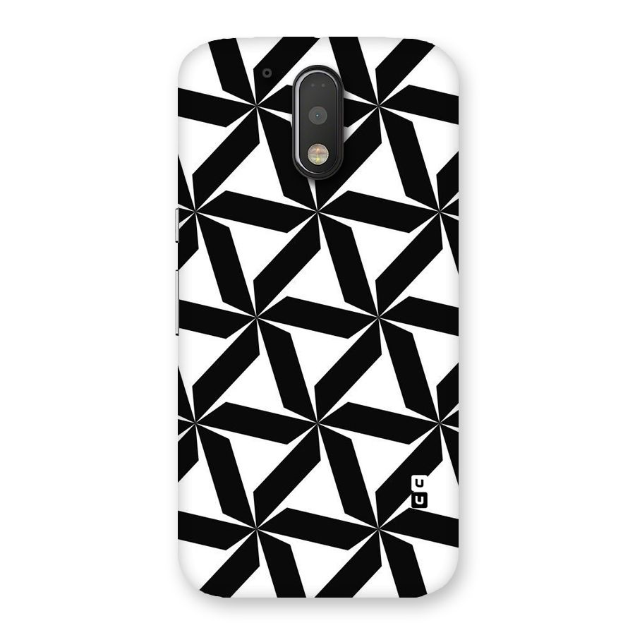 Black White Fan Design Back Case for Motorola Moto G4