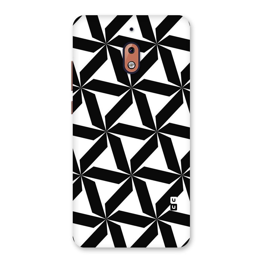 Black White Fan Design Back Case for Nokia 2.1