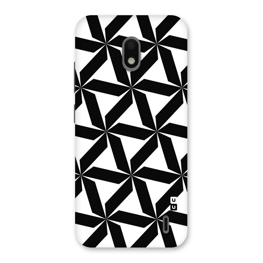 Black White Fan Design Back Case for Nokia 2.2