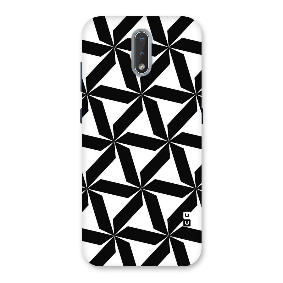 Black White Fan Design Back Case for Nokia 2.3