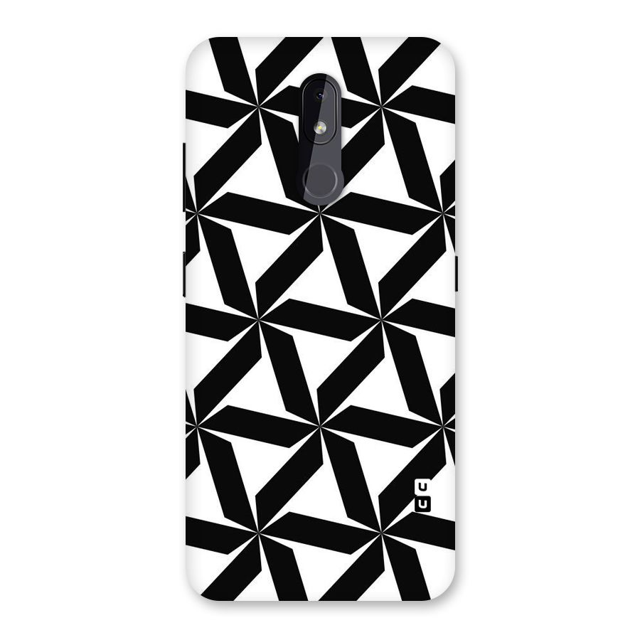 Black White Fan Design Back Case for Nokia 3.2