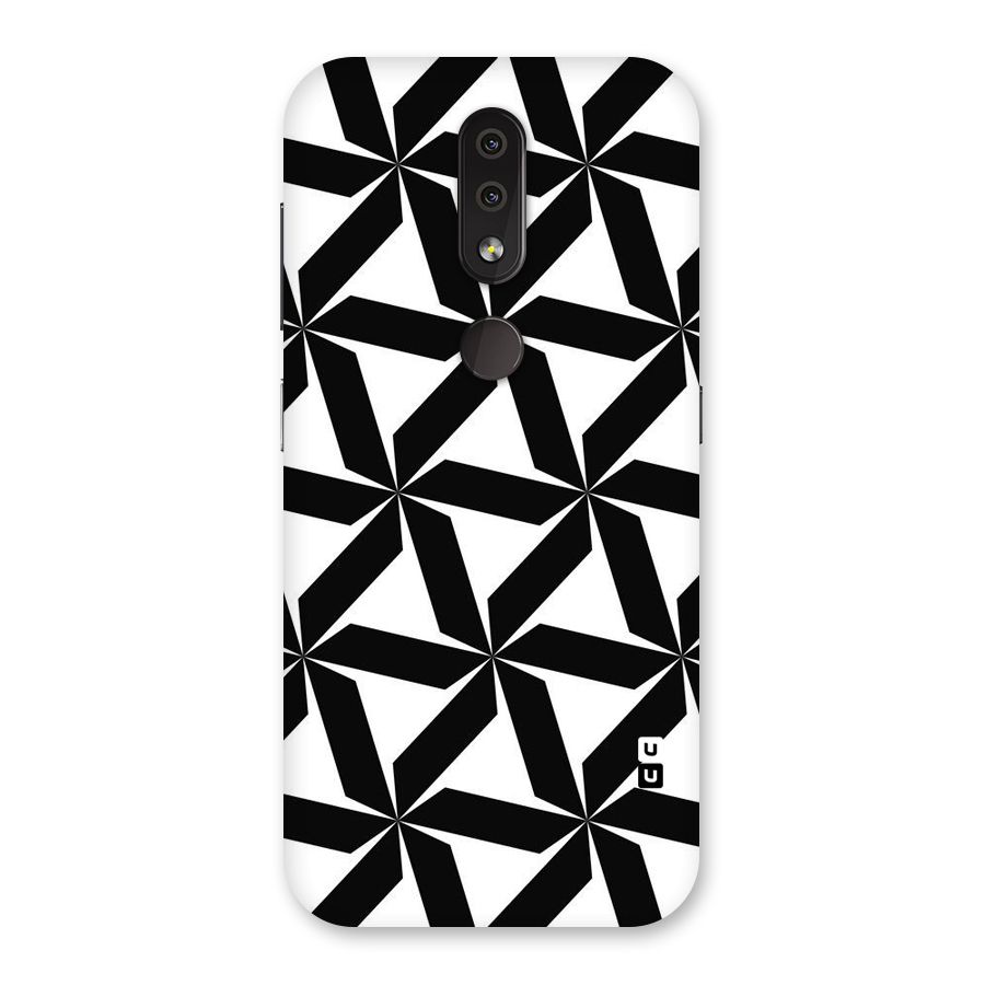Black White Fan Design Back Case for Nokia 4.2