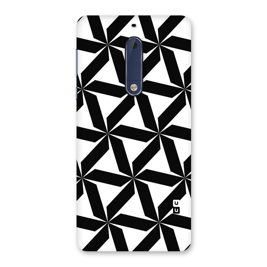 Black White Fan Design Back Case for Nokia 5