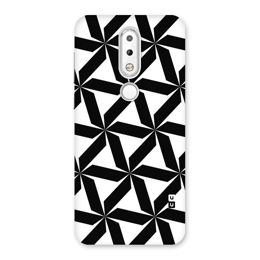 Black White Fan Design Back Case for Nokia 6.1 Plus