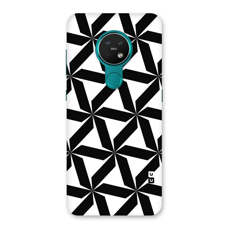 Black White Fan Design Back Case for Nokia 7.2