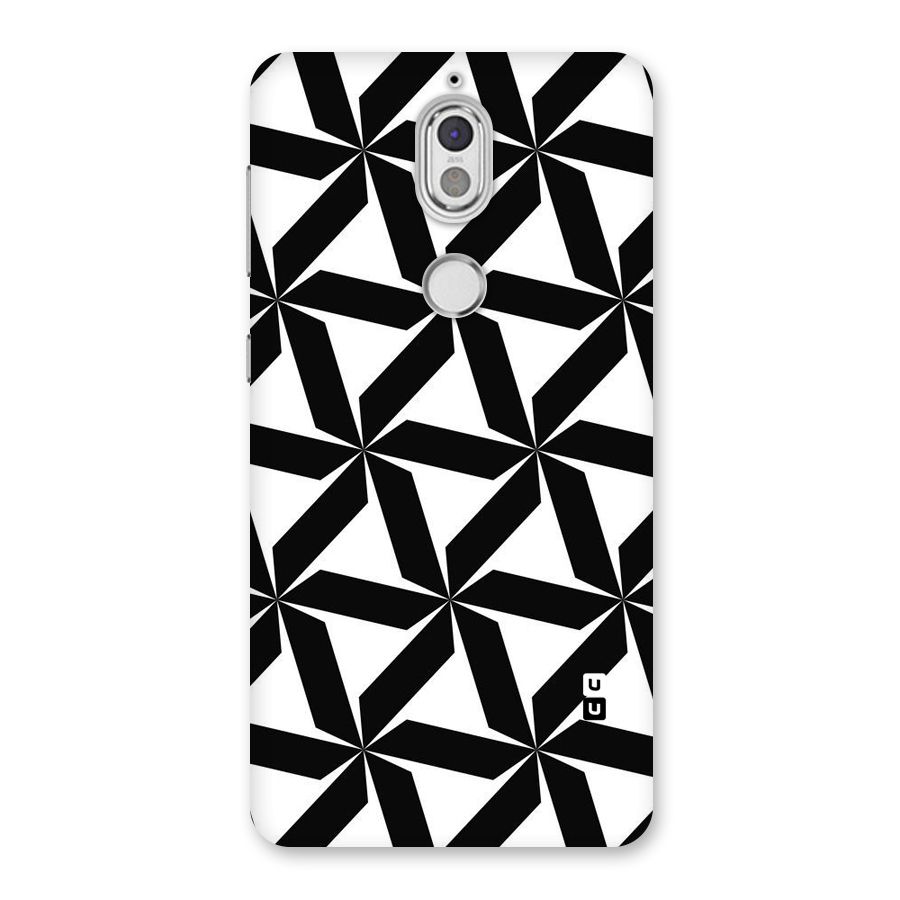 Black White Fan Design Back Case for Nokia 7