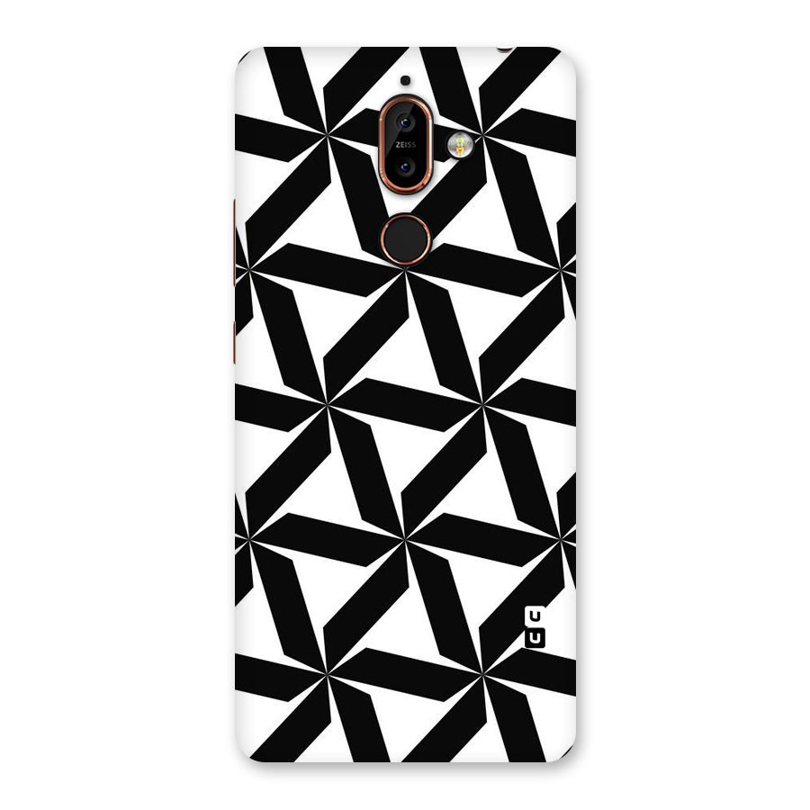 Black White Fan Design Back Case for Nokia 7 Plus
