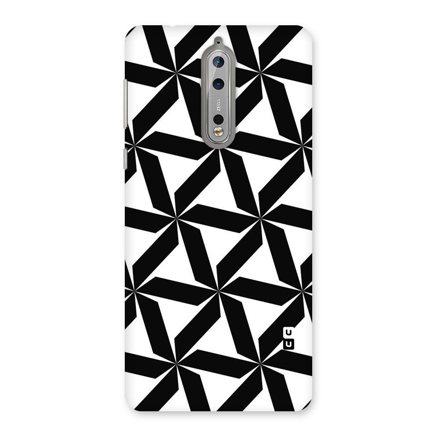 Black White Fan Design Back Case for Nokia 8