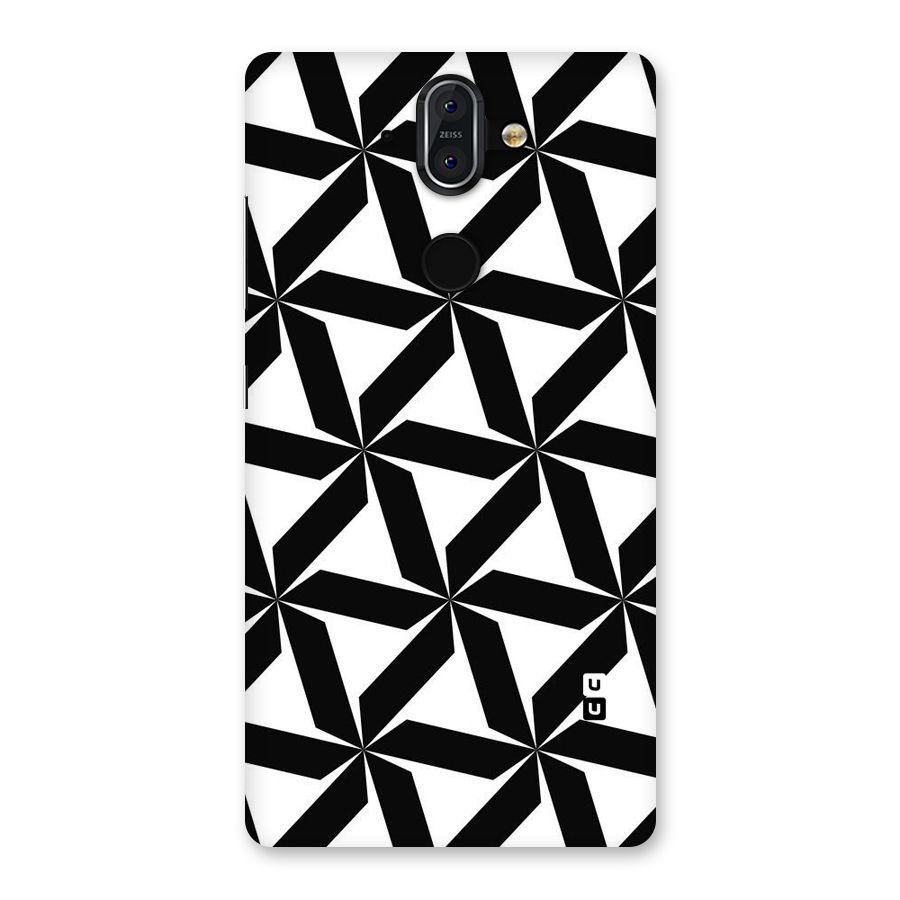 Black White Fan Design Back Case for Nokia 8 Sirocco
