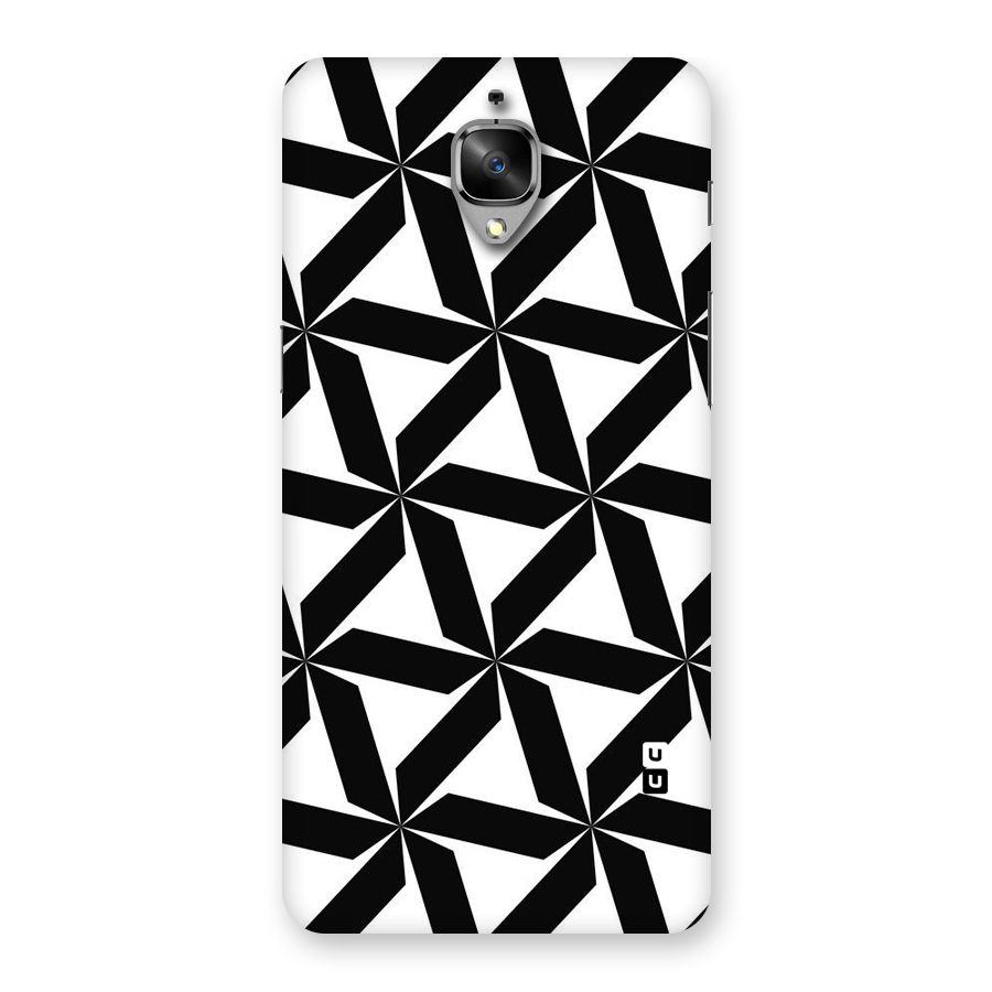 Black White Fan Design Back Case for OnePlus 3