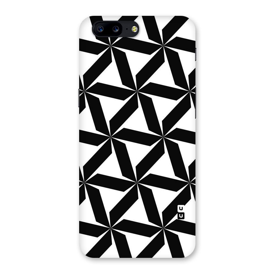 Black White Fan Design Back Case for OnePlus 5